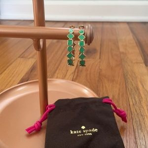 Kate Spade Green Hoop Earrings